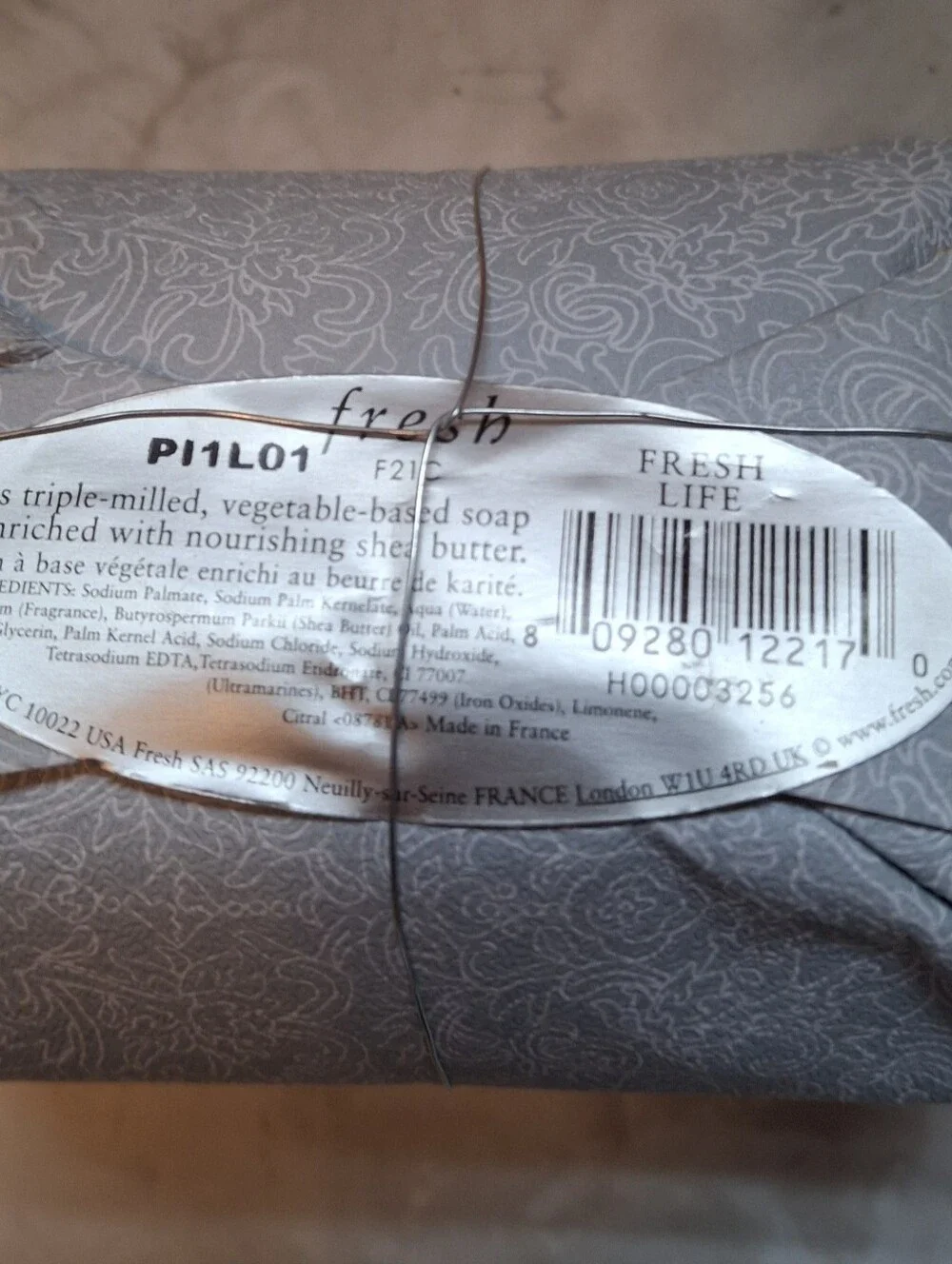 Fresh Life Wrapped Soap Bar - Elegant Bathroom Soap